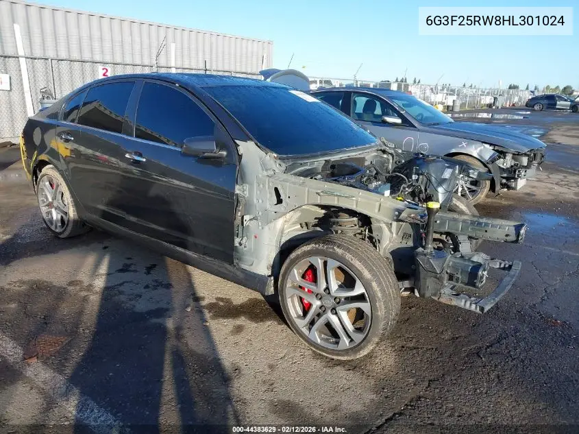 2017 Chevrolet Ss VIN: 6G3F25RW8HL301024 Lot: 44383629