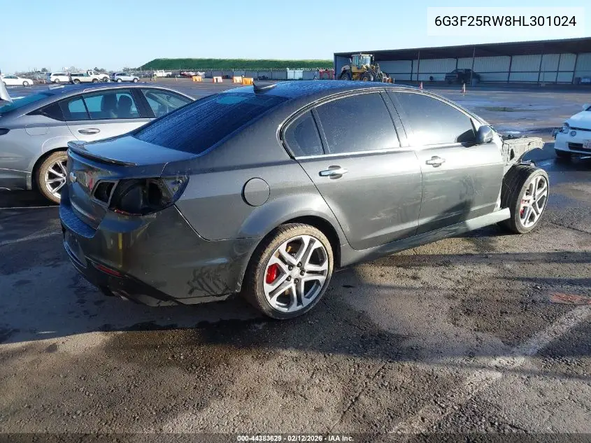 2017 Chevrolet Ss VIN: 6G3F25RW8HL301024 Lot: 44383629