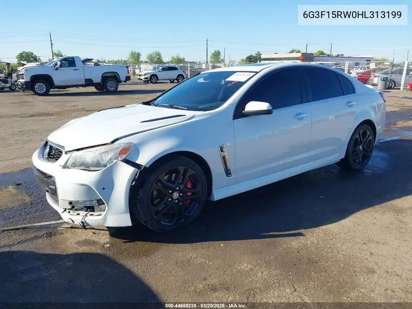 2017 Chevrolet Ss VIN: 6G3F15RW0HL313199 Lot: 44669238