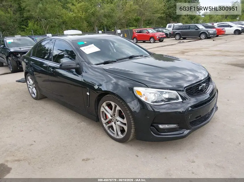 2017 Chevrolet Ss VIN: 6G3F15RW5HL300951 Lot: 45378779