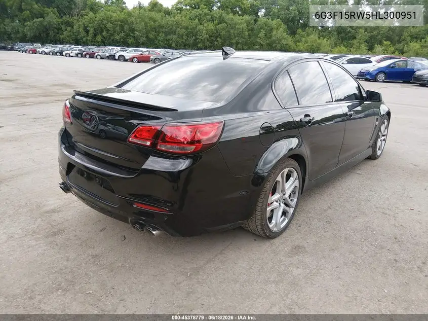 2017 Chevrolet Ss VIN: 6G3F15RW5HL300951 Lot: 45378779