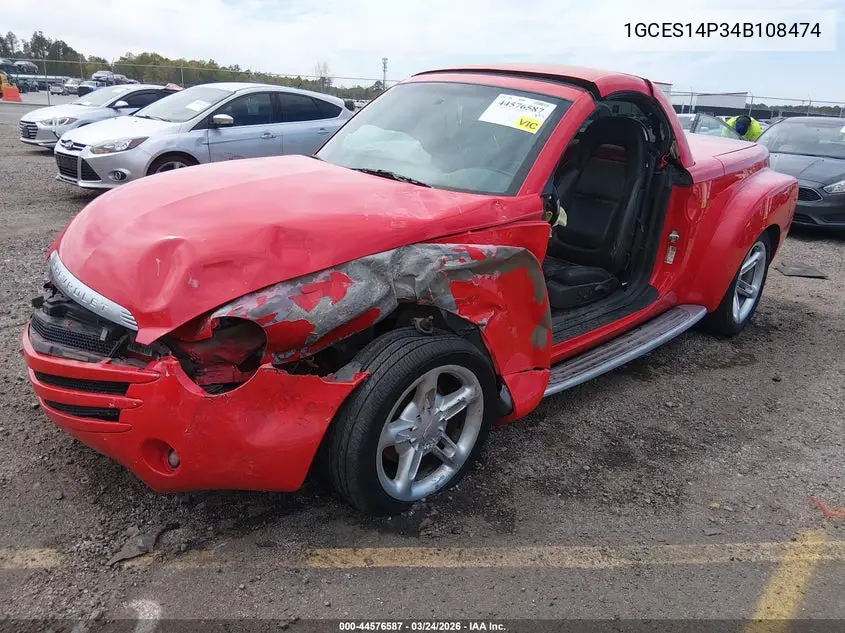2004 Chevrolet Ssr VIN: 1GCES14P34B108474 Lot: 44576587