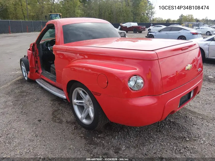 2004 Chevrolet Ssr VIN: 1GCES14P34B108474 Lot: 44576587