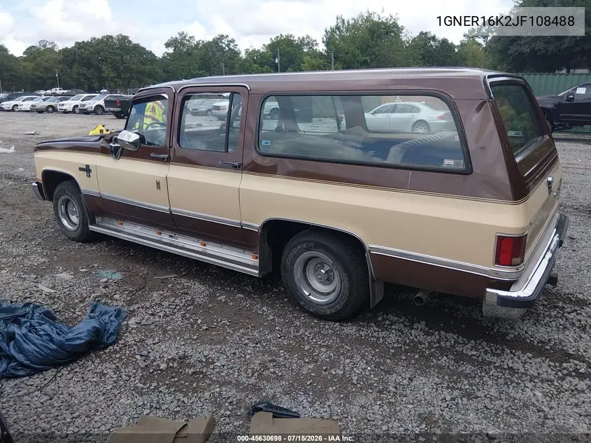 1988 Chevrolet Suburban R1 VIN: 1GNER16K2JF108488 Lot: 45630698