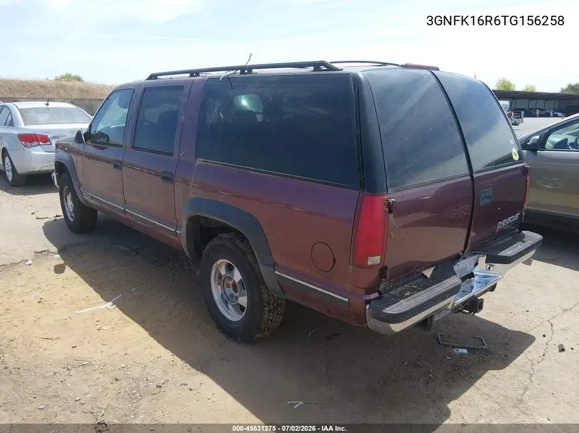 1996 Chevrolet Suburban K1500 VIN: 3GNFK16R6TG156258 Lot: 45531275