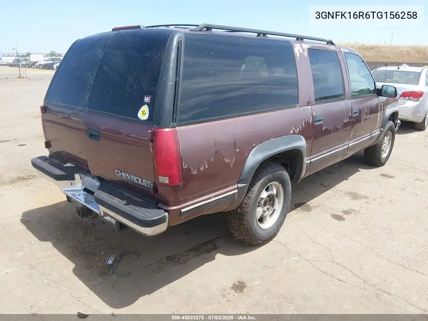 1996 Chevrolet Suburban K1500 VIN: 3GNFK16R6TG156258 Lot: 45531275