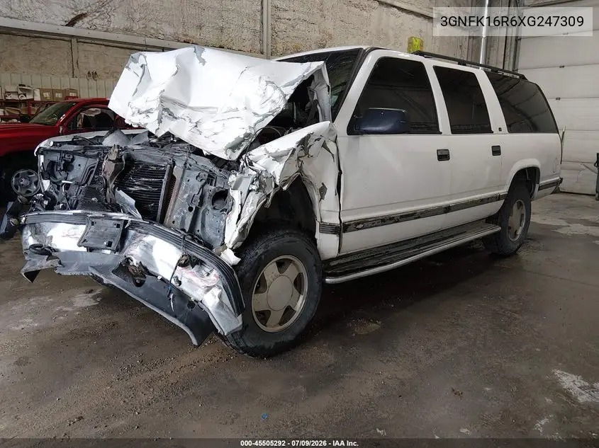 1999 Chevrolet Suburban Lt VIN: 3GNFK16R6XG247309 Lot: 45505292
