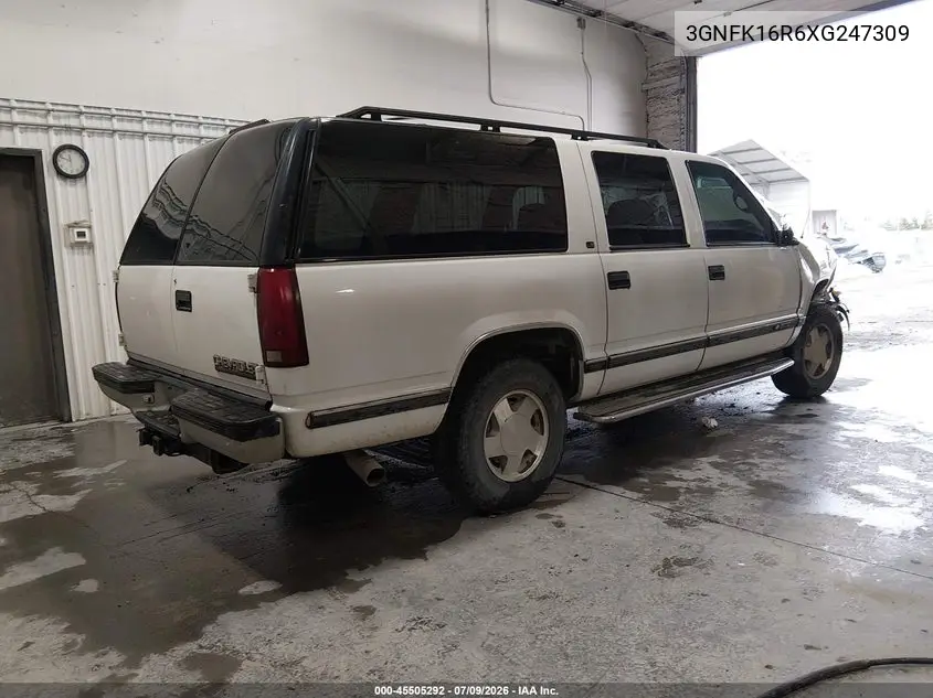 1999 Chevrolet Suburban Lt VIN: 3GNFK16R6XG247309 Lot: 45505292