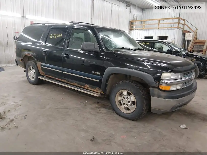 2000 Chevrolet Suburban 1500 Lt VIN: 3GNFK16T3YG192492 Lot: 45585509