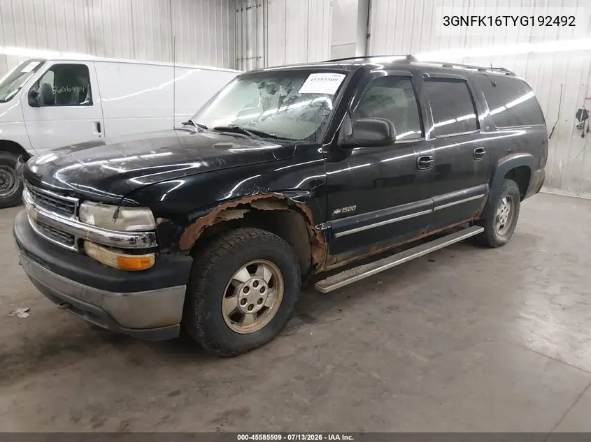 2000 Chevrolet Suburban 1500 Lt VIN: 3GNFK16T3YG192492 Lot: 45585509