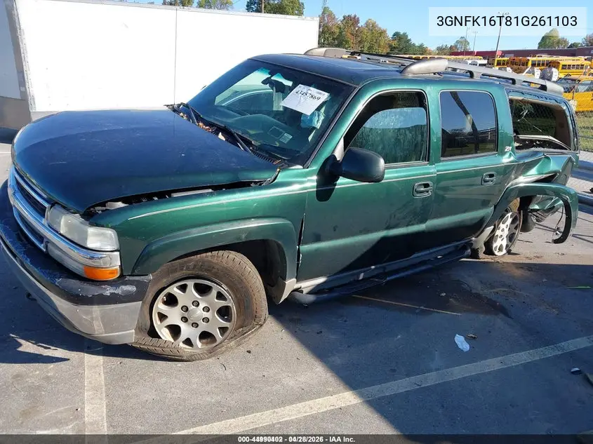 3GNFK16T81G261103 2001 Chevrolet Suburban Ls