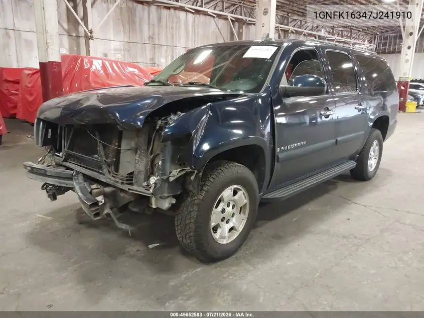 2007 Chevrolet Suburban Lt VIN: 1GNFK16347J241910 Lot: 45652583