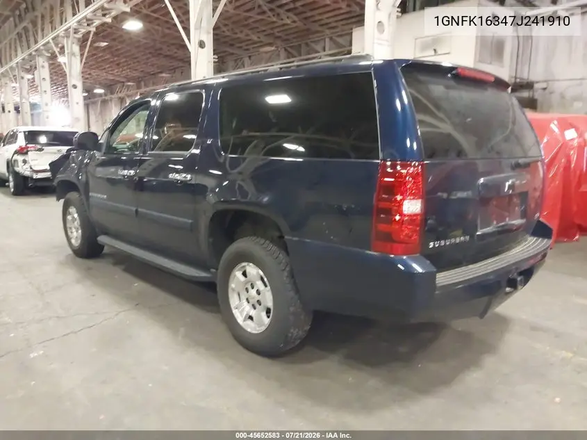 2007 Chevrolet Suburban Lt VIN: 1GNFK16347J241910 Lot: 45652583