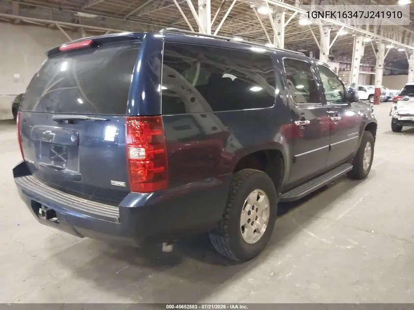 2007 Chevrolet Suburban Lt VIN: 1GNFK16347J241910 Lot: 45652583