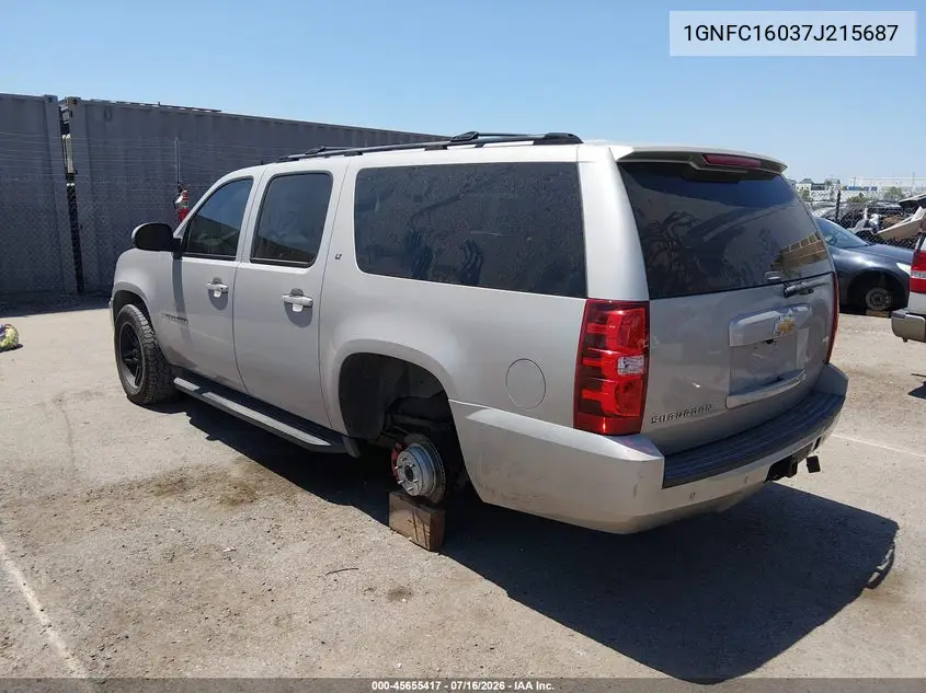 2007 Chevrolet Suburban Lt VIN: 1GNFC16037J215687 Lot: 45655417