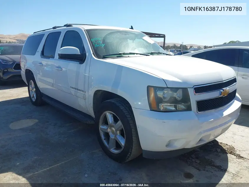 2007 Chevrolet Suburban Ltz VIN: 1GNFK16387J178780 Lot: 45663064