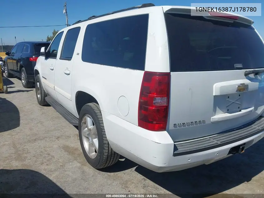 2007 Chevrolet Suburban Ltz VIN: 1GNFK16387J178780 Lot: 45663064