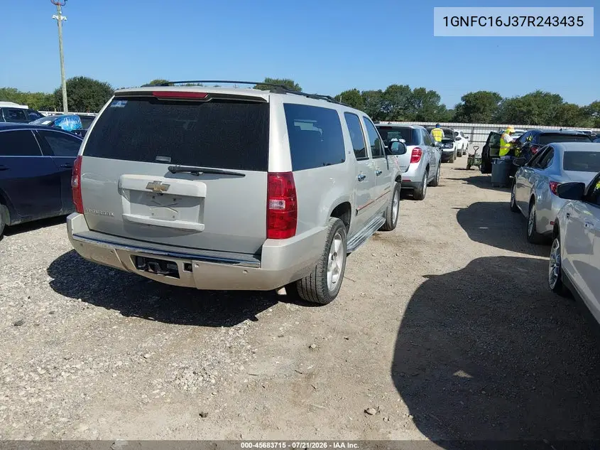 2007 Chevrolet Suburban Ltz VIN: 1GNFC16J37R243435 Lot: 45683715