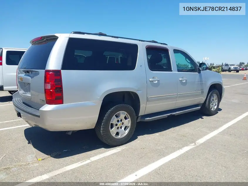 2012 Chevrolet Suburban Lt VIN: 1GNSKJE78CR214837 Lot: 45604069
