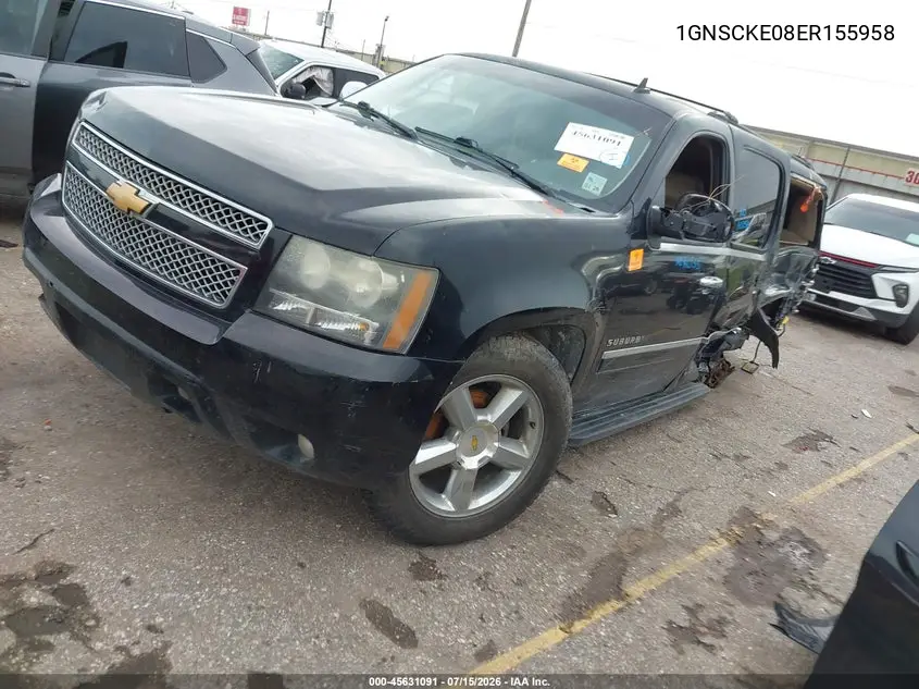 2014 Chevrolet Suburban Ltz VIN: 1GNSCKE08ER155958 Lot: 45631091