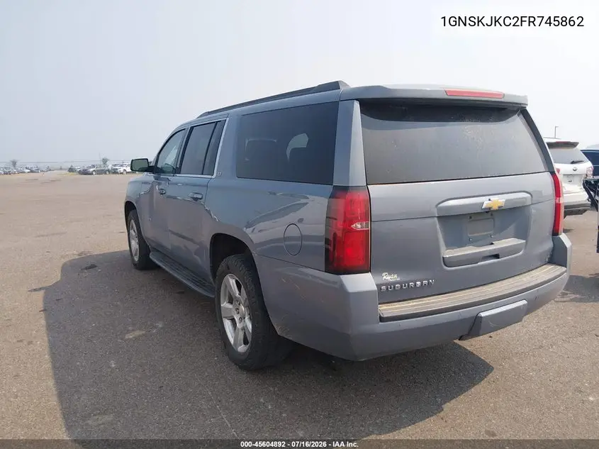 2015 Chevrolet Suburban Lt VIN: 1GNSKJKC2FR745862 Lot: 45604892