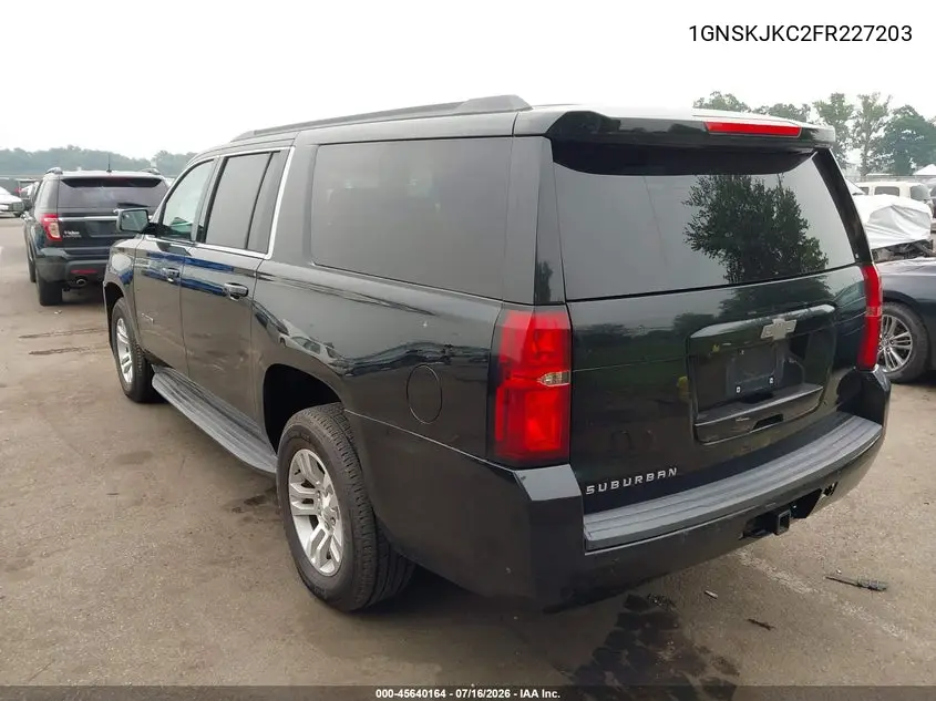 2015 Chevrolet Suburban Lt VIN: 1GNSKJKC2FR227203 Lot: 45640164
