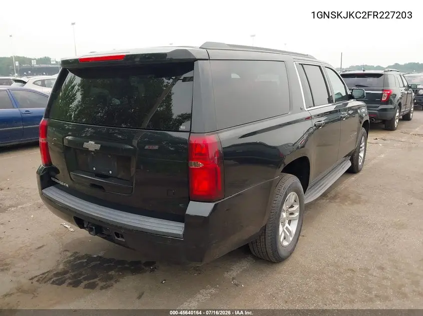 2015 Chevrolet Suburban Lt VIN: 1GNSKJKC2FR227203 Lot: 45640164