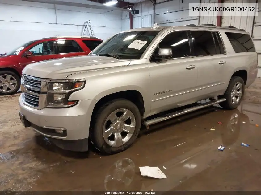 1GNSKJKC0GR100452 2016 Chevrolet Suburban Ltz