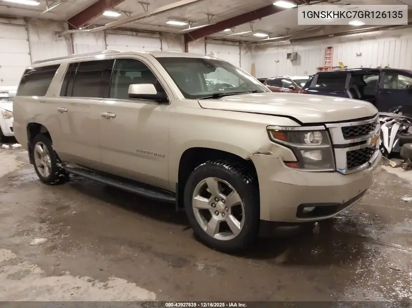1GNSKHKC7GR126135 2016 Chevrolet Suburban Lt