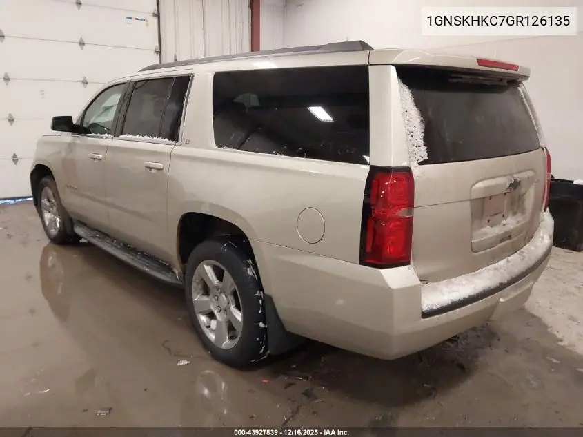 1GNSKHKC7GR126135 2016 Chevrolet Suburban Lt