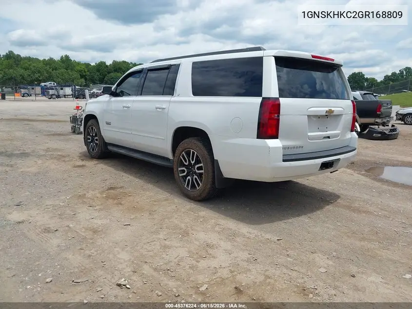 2016 Chevrolet Suburban Lt VIN: 1GNSKHKC2GR168809 Lot: 45376224