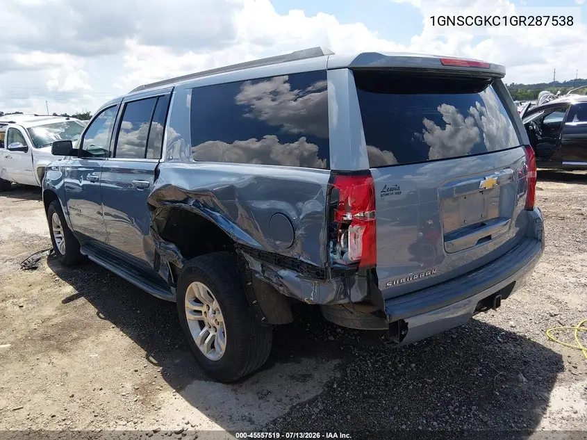 2016 Chevrolet Suburban Ls VIN: 1GNSCGKC1GR287538 Lot: 45557519