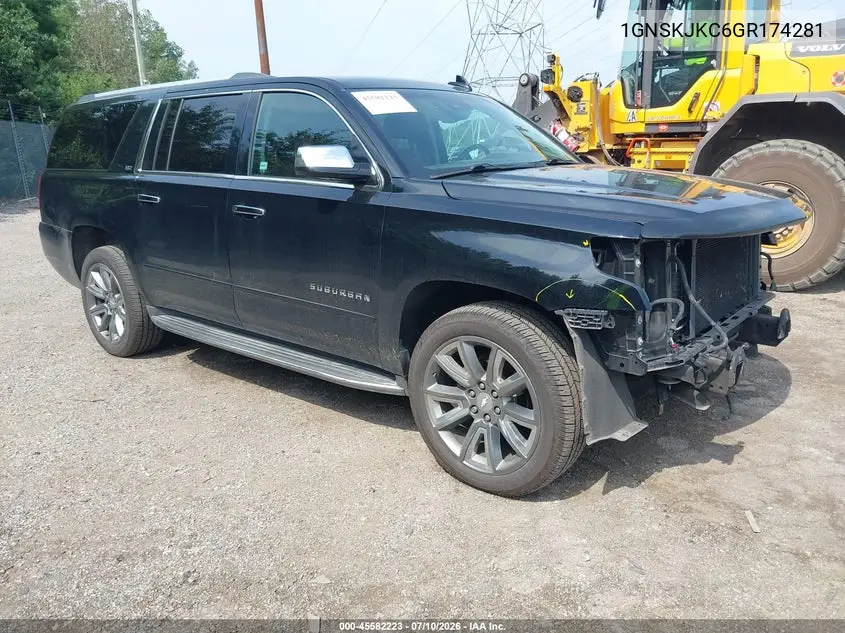 2016 Chevrolet Suburban Ltz VIN: 1GNSKJKC6GR174281 Lot: 45582223