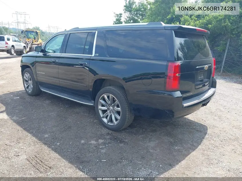 2016 Chevrolet Suburban Ltz VIN: 1GNSKJKC6GR174281 Lot: 45582223
