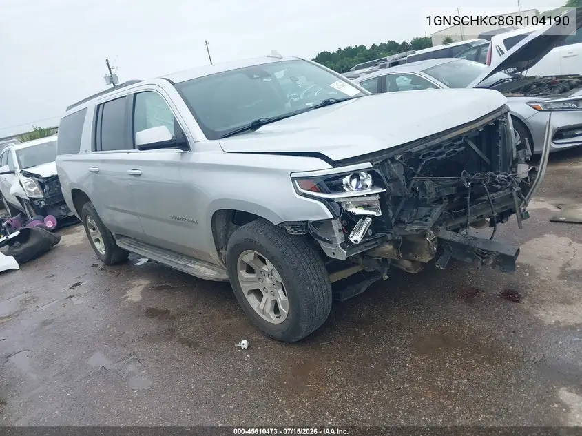 2016 Chevrolet Suburban Lt VIN: 1GNSCHKC8GR104190 Lot: 45610473