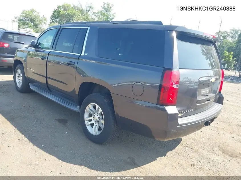 2016 Chevrolet Suburban Lt VIN: 1GNSKHKC1GR240888 Lot: 45658111
