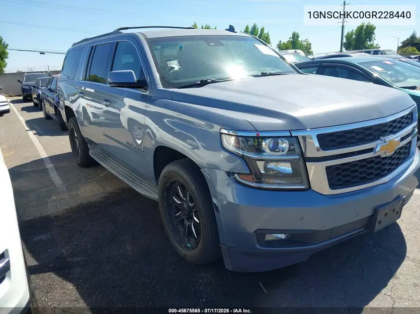 2016 Chevrolet Suburban Lt VIN: 1GNSCHKC0GR228440 Lot: 45675568