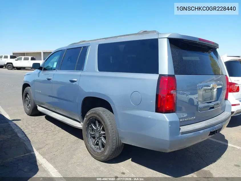 2016 Chevrolet Suburban Lt VIN: 1GNSCHKC0GR228440 Lot: 45675568
