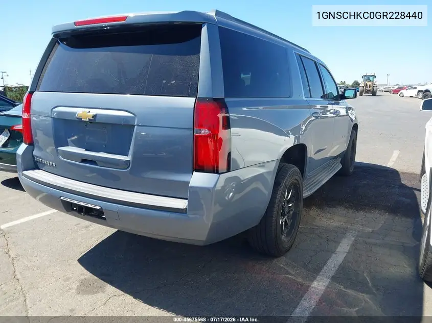 2016 Chevrolet Suburban Lt VIN: 1GNSCHKC0GR228440 Lot: 45675568