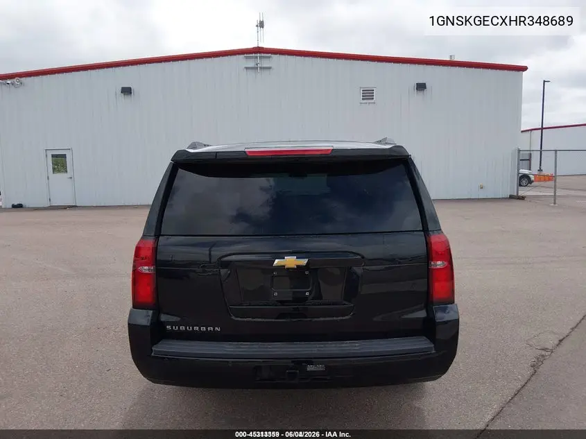 2017 Chevrolet Suburban Ls VIN: 1GNSKGECXHR348689 Lot: 45313359