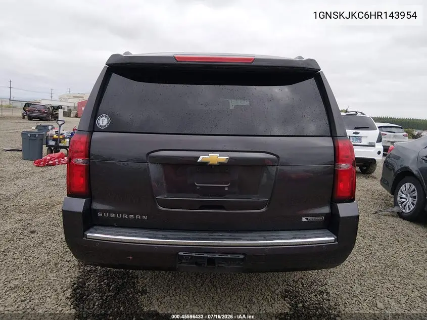 2017 Chevrolet Suburban Premier VIN: 1GNSKJKC6HR143954 Lot: 45596433