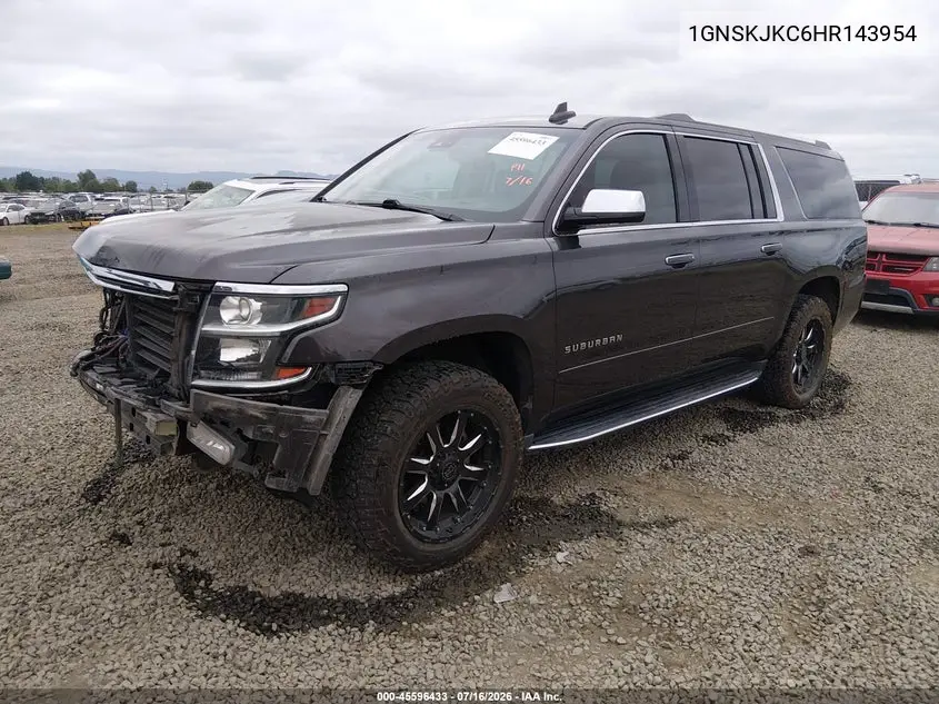 2017 Chevrolet Suburban Premier VIN: 1GNSKJKC6HR143954 Lot: 45596433