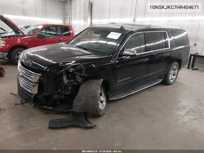 2017 Chevrolet Suburban Premier VIN: 1GNSKJKC7HR404671 Lot: 45651219