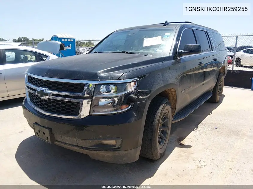 2017 Chevrolet Suburban Lt VIN: 1GNSKHKC0HR259255 Lot: 45652522