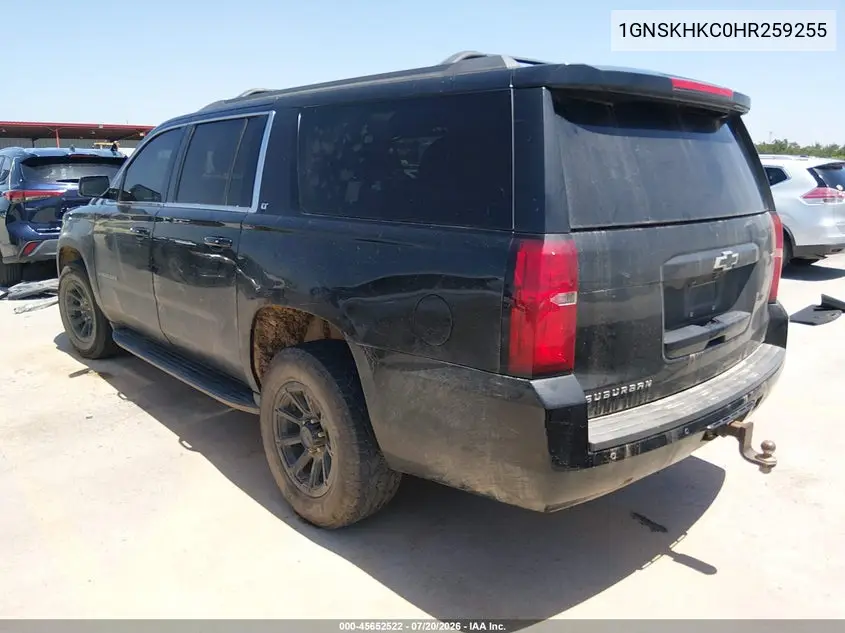 2017 Chevrolet Suburban Lt VIN: 1GNSKHKC0HR259255 Lot: 45652522