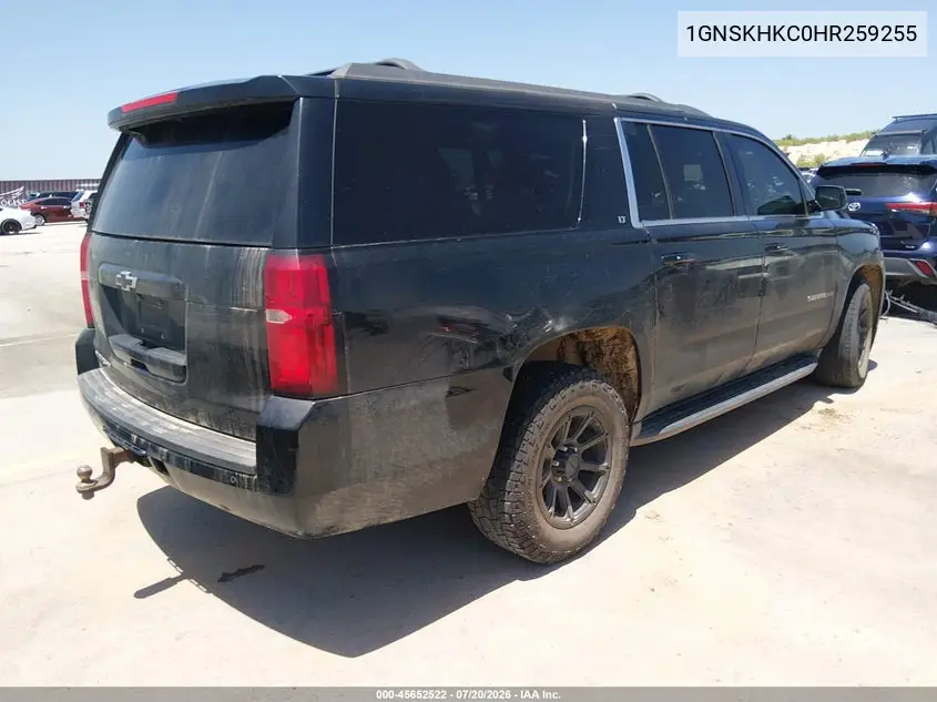 2017 Chevrolet Suburban Lt VIN: 1GNSKHKC0HR259255 Lot: 45652522