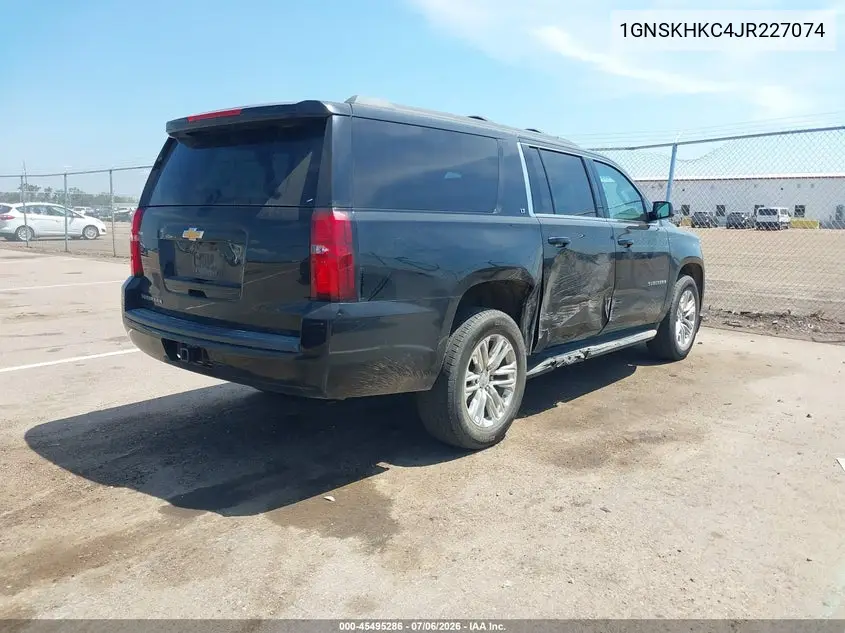 2018 Chevrolet Suburban Lt VIN: 1GNSKHKC4JR227074 Lot: 45495286