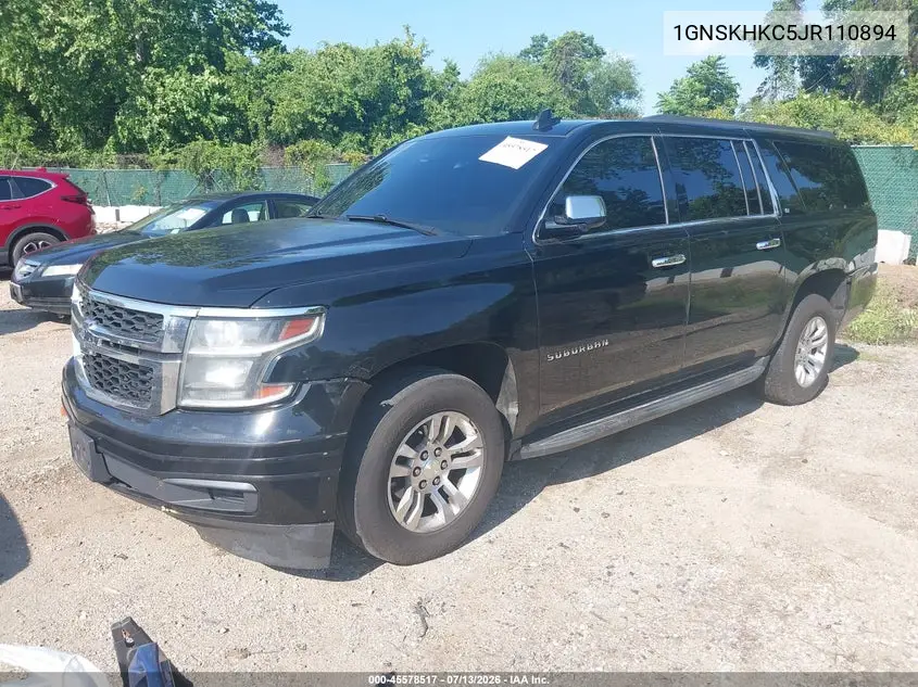 2018 Chevrolet Suburban Lt VIN: 1GNSKHKC5JR110894 Lot: 45578517