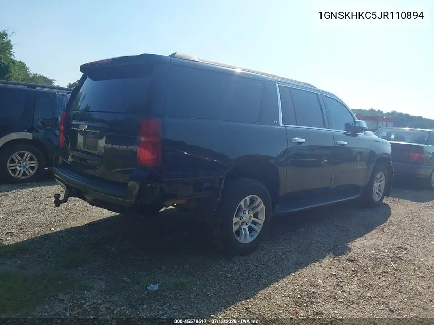 2018 Chevrolet Suburban Lt VIN: 1GNSKHKC5JR110894 Lot: 45578517
