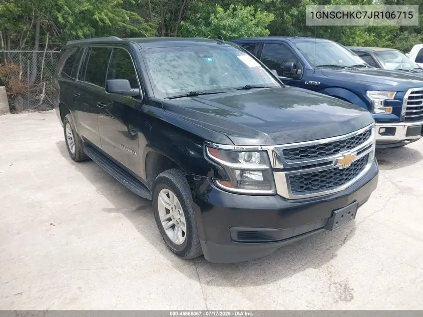 2018 Chevrolet Suburban Lt VIN: 1GNSCHKC7JR106715 Lot: 45666067